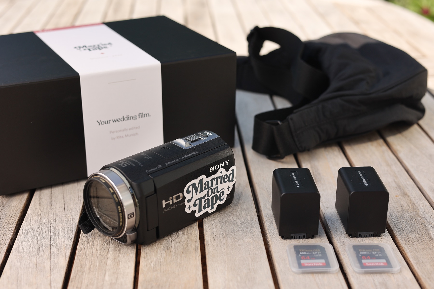 Camcorder Set für ein Video Gästebuch zur Hochzeit